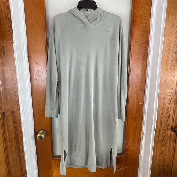 Eddie Bauer waffle knit lounge dress w/hood XL - Picture 6 of 8